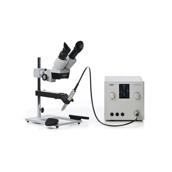 PUK04 with microscope SM04 and argon gas regulator